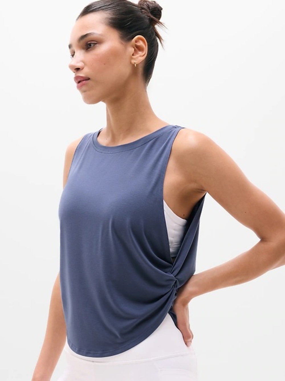 Athleta Move With Ease Blue Twist Tank